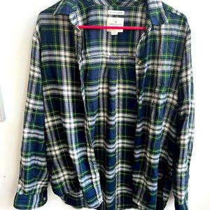 American Eagle Boyfriend-fit plaid shirt